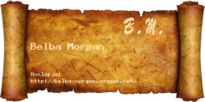 Belba Morgan névjegykártya